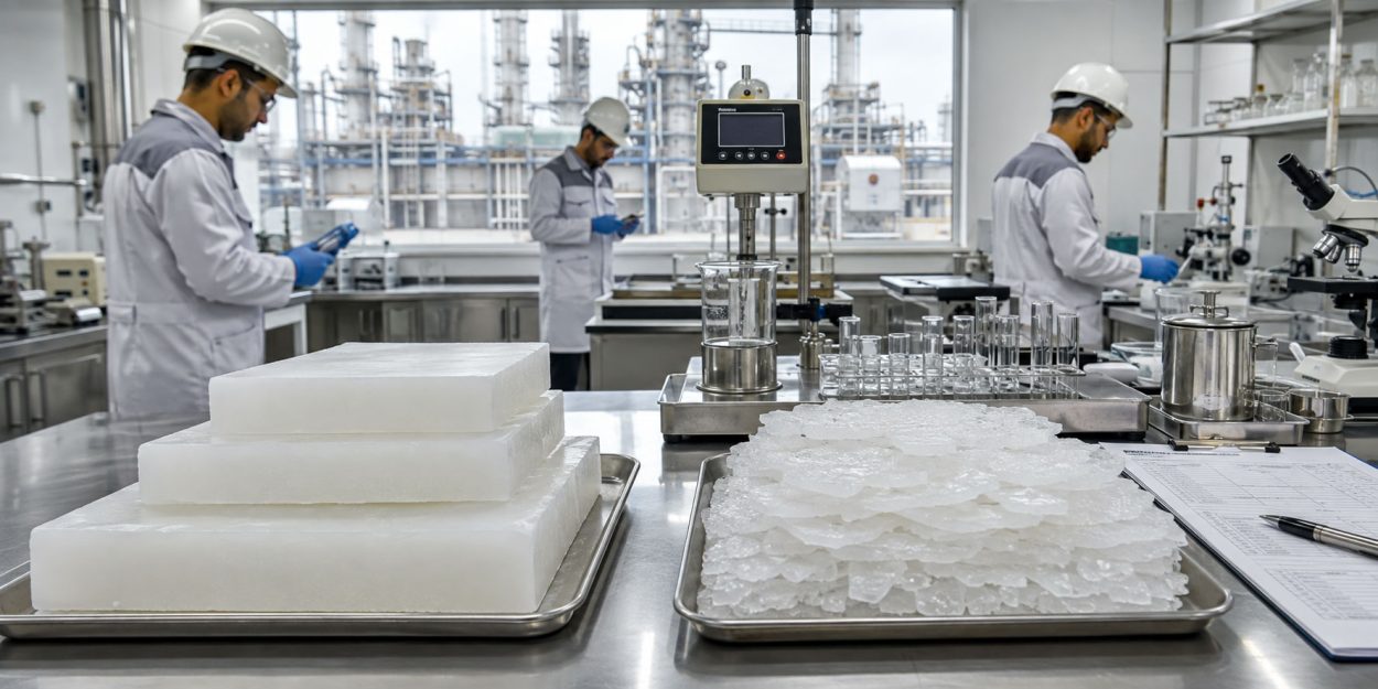 Difference between solid and crystal paraffin